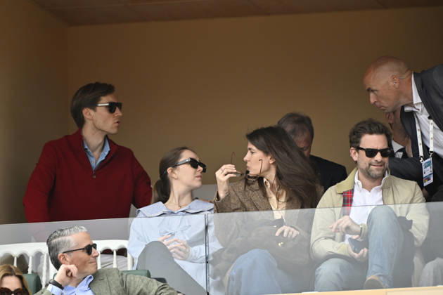 CELEBRITES : Tennis - Monte Carlo Rolex Masters 2026 - ATP, Tennis Herren - 10 04 2026 Sylvester Strautmann - Alexandra de Hanovre et la princesse Charlotte Casiraghi et Nicolas Mathieu NO CREDIT MONACO Copyright: xCCx
