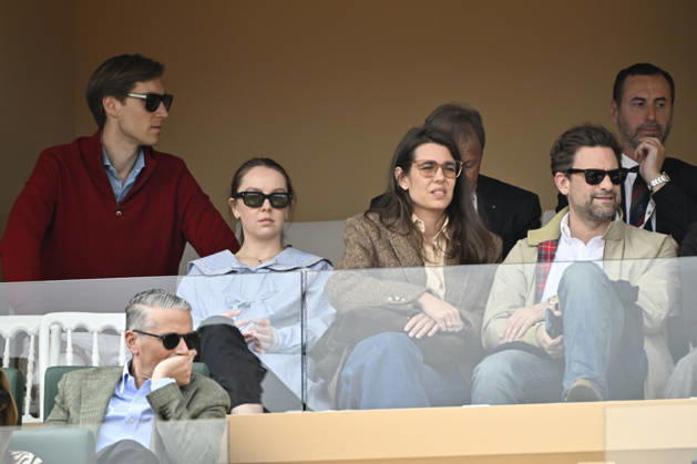 CELEBRITES : Tennis - Monte Carlo Rolex Masters 2026 - ATP, Tennis Herren - 10 04 2026 Sylvester Strautmann - Alexandra de Hanovre et la princesse Charlotte Casiraghi et Nicolas Mathieu NO CREDIT MONACO Copyright: xCCx