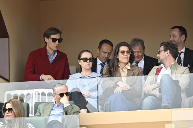 CELEBRITES : Tennis - Monte Carlo Rolex Masters 2026 - ATP, Tennis Herren - 10 04 2026 Sylvester Strautmann - Alexandra de Hanovre et la princesse Charlotte Casiraghi et Nicolas Mathieu NO CREDIT MONACO Copyright: xCCx