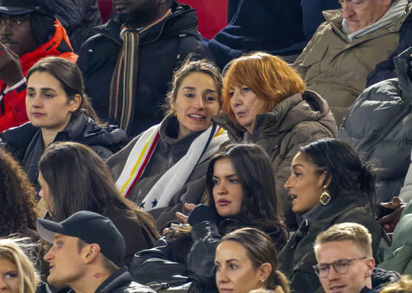30.03.2026, Fussball Freundschafts-Länderspiele 2.Spieltag, Deutschland - Ghana, in der MHP-Arena Stuttgart (Deutschland). oben: Lena, Frau von Trainer Julian Nagelsmann (Deutschland), neben Burgi Nagelsmann, der Mutter von Trainer Julian Nagelsmann (Deutschland), mitte: Luisa Tah, Frau von Jonathan Tah (Deutschland), Tanja Undav (2.v.li) die Frau von Deniz Undav (Deutschland).