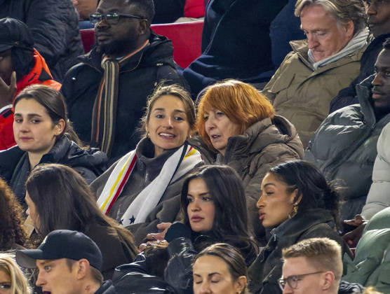 30.03.2026, Fussball Freundschafts-Länderspiele 2.Spieltag, Deutschland - Ghana, in der MHP-Arena Stuttgart (Deutschland). oben: Lena, Frau von Trainer Julian Nagelsmann (Deutschland), neben Burgi Nagelsmann, der Mutter von Trainer Julian Nagelsmann (Deutschland), mitte: Luisa Tah, Frau von Jonathan Tah (Deutschland),