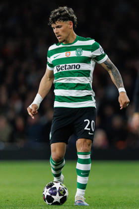 Maxi Araujo seen during UEFA Champions League quarterfinal game between teams of Arsenal FC and Sporting CP at Emirates Stadium (Maciej Rogowski Ball Raw Images) London Emirates Stadium United Kingdom Copyright: xMaciejxRogowskix MaciejRogowskiArsenalSporting2526288