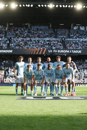 Real Club Celta v SC Freiburg - UEFA Europa League 2025 26 Quarter-Final Second Leg Celta Vigo squad before the UEFA Europa League 2025 26 Quarter-Final Leg Two match between Real Club Celta and SC Freiburg at Estadio Balaidos in Vigo, Spain, on April 16, 2026. vigo Vigo Spain Copyright: xLuisxEirasx originalFilename:eiras-uefaeuro260416_npgDJ