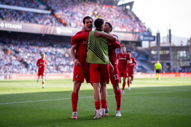 Real Club Celta v SC Freiburg - UEFA Europa League 2025 26 Quarter-Final Second Leg Igor Matanovic of SC Freiburg celebrates his goal during the UEFA Europa League 2025 26 Quarterfinals second leg between RC Celta and SC Freiburg at Balaidos Stadium in Vigo, Spain, on April 16, 2026. Vigo Galicia Spain Copyright: xMiguelxLemosx originalFilename:lemos-rcceltax260416_npUPS