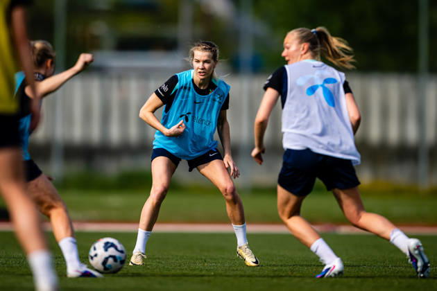 260417 Ada Hegerberg of the Norwegian women™s national football team during a training session on April 17, 2026 in Ptuj. Photo: Marius Simensen BILDBYRAN Cop 238 bbeng dam fifa women s world cup qualifier football fotball fotboll norge norway practice soccer training trening träning Copyright: MARIUSxSIMENSEN BB260417BB216