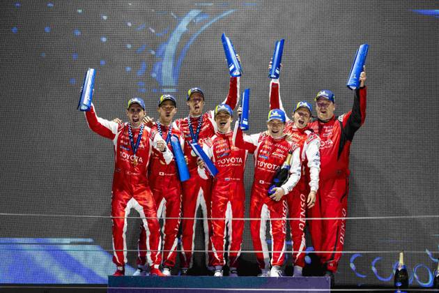 FIA WEC - 6 HOURS OF IMOLA 2026 08 BUEMI SÃ bastien (swi), HARTLEY Brendon (nzl), HIRAKAWA Ryo (jpn), Toyota Racing, Toyota TR010 Hybrid 08, Hypercar, during the 6 Hours of Imola 2026, 1st round of 2026 FIA World Endurance Championship, from April 16 to 19, 2026 on the Autodromo Enzo e Dino Ferrari in Imola, Italy - ImolaItaly Copyright: xFabrizioxBoldonix