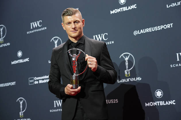 LAUREUS WORLD SPORTS AWARDS 2026. Toni Kroos honoured by Laureus Academy during the 2026 Laureus World Awards. April 20,2026. (ALTERPHOTOS Acero) MadridSpain  Copyright: xAcerox