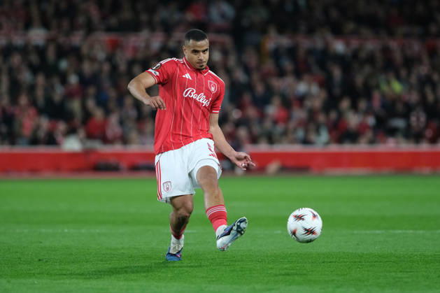 Nottingham Forest v FC Porto - UEFA Europa League Quarter Final Murillo Santiago Costa dos Santos, known as Murillo of Nottingham Forest seen in action during the UEFA Europa league quarter final football match between Nottingham Forest and FC Porto. Final score : Nottingham Forest 1 : 0 FC Porto Nottingham United Kingdom Copyright: xPaulxBonserx xSOPAxImagesx 000053