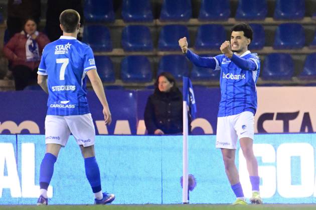 KRC Genk v Sporting Charleroi - Jupiler Pro League Europe Play-Off GENK, BELGIUM - APRIL 21 : El Ouahdi Zakaria defender of KRC Genk celebrates scoring a goal during the Jupiler Pro League Europe Play-Off match between KRC Genk and Sporting Charleroi on April 21, 2026 in Genk, Belgium, 21 04 2026 Genk Belgium  Copyright: xPeterxDexVoechtx