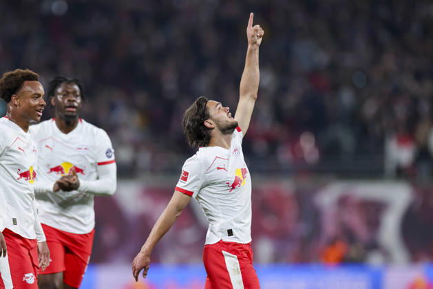 Max Finkgraefe (RB Leipzig) bejubelt seinen Treffer zum 1:0, Bundesliga, RB Leipzig v 1. FC Union Berlin, Red Bull Arena am 24. April 2026 in Leipzig, Deutschland. (Foto von Marco Steinbrenner DeFodi Images) Max Finkgraefe (RB Leipzig) celebrates after scoring his teams first goal, Bundesliga, RB Leipzig v 1. FC Union Berlin, Red Bull Arena, April 24, 2026 in Leipzig, Germany. (Photo by Marco Steinbrenner DeFodi Images) DFL regulations prohibit any use of photographs as image sequences and or quasi-video. -