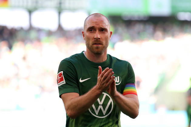 VfL vs. Mgladbach, 1. BL Wolfsburg, 25.04.2026, Fußball, Herren, Saison 2025 2026, 1. BL, VfL Wolfsburg vs. Borussia Mönchengladbach: Christian Eriksen (VfL Wolfsburg) (DFL DFB REGULATIONS PROHIBIT ANY USE OF PHOTOGRAPHS as IMAGE SEQUENCES and or QUASI-VIDEO) Volkswagen Arena Niedersachsen Deutschland