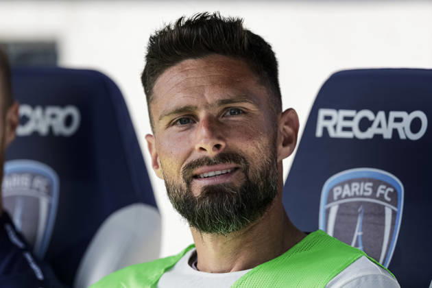 Paris, France - April 26: Olivier Giroud of Lille looks on during the Ligue 1 McDonald s match between Paris FC and Lille at Stade Jean Bouin on April 26, 2026 in Paris, France. (Photo by JustPictures) Paris Stade Jean Bouin France