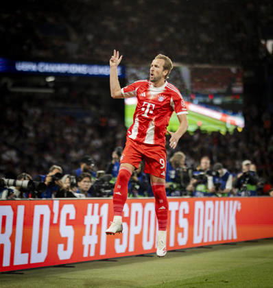 Paris, France. 28th Apr 2026. Goal celebration: Harry Kane (FCB) Paris Saint-Germain - FC Bayern München 28.04.2026