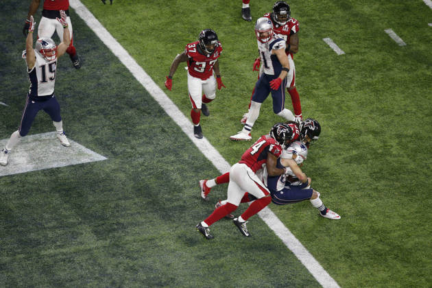 February 05, 2017 New England Patriots wide receiver Danny Amendola (80) converts a two-point conversion to tie the game during the fourth quarter of Super Bowl LI between the New England Patriots and the Atlanta Falcons at NRG Stadium in Houston, Texas. Charles Baus CSM Copyright: xCharlesxBausx