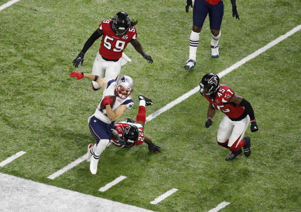February 05, 2017 New England Patriots wide receiver Julian Edelman (11) carries the ball during Super Bowl LI between the New England Patriots and the Atlanta Falcons at NRG Stadium in Houston, Texas. Charles Baus CSM Copyright: xCharlesxBausx