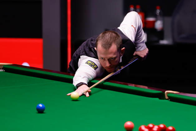 SHEFFIELD, ENGLAND - MAY 01: Mark Allen of Northern Ireland plays a shot in the Semifinal match against Wu Yize of China on day 14 of Halo World Championship, WM, Weltmeisterschaft 2026 at Crucible Theatre on May 1, 2026 in Sheffield, England. Copyright: xTaixChengzhex 111638610190