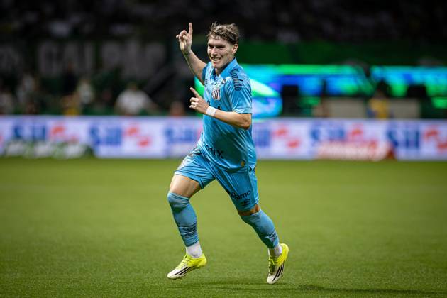 RECORD DATE NOT STATED Match between Palmeiras and Santos, valid for the 2026 Brazilian Championship. Sao Paulo (SP), 02 05 2026 - Brasileirao Palmeiras vs Santos - Player Benjamin Rollheiser scores and celebrates his goal during the match between Palmeiras and Santos, valid for the 14th round of the Brazilian football championship, at Allianz Parque on Saturday night, May 2nd, 2026, Brazil. Credit: William Oliveira PhD Press TheNews2(Foto: Phd Press Thenews2 imago images) SPO Copyright: xPHDxPRESSx