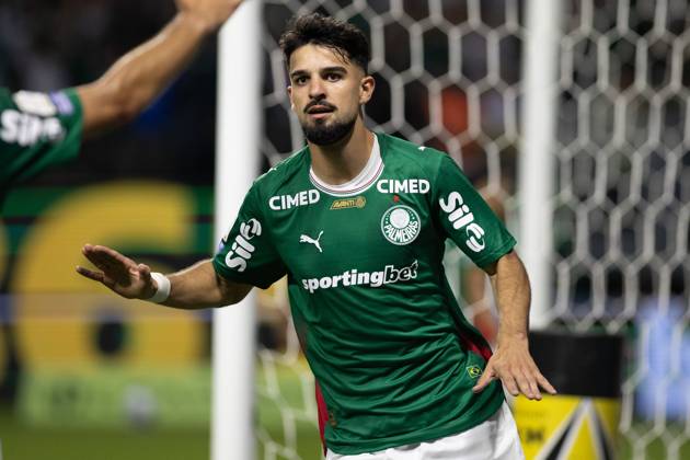 RECORD DATE NOT STATED Match between Palmeiras and Santos, valid for the 2026 Brazilian Championship. Sao Paulo (SP), 02 05 2026 - Brasileirao Palmeiras vs Santos - Player Flaco Lopez scores and celebrates his goal during the match between Palmeiras and Santos, valid for the 14th round of the Brazilian football championship, at Allianz Parque on Saturday night, May 2nd, 2026, Brazil. Credit: William Oliveira PhD Press TheNews2(Foto: Phd Press Thenews2 imago images) SPO Copyright: xPHDxPRESSx