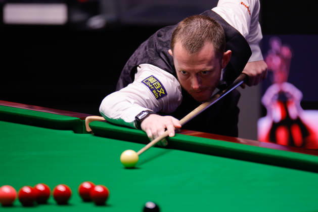 SHEFFIELD, ENGLAND - MAY 02: Mark Allen of Northern Ireland plays a shot in the Semifinal match against Wu Yize of China on day 15 of Halo World Championship, WM, Weltmeisterschaft 2026 at Crucible Theatre on May 2, 2026 in Sheffield, England. Copyright: xTaixChengzhex 111638739825