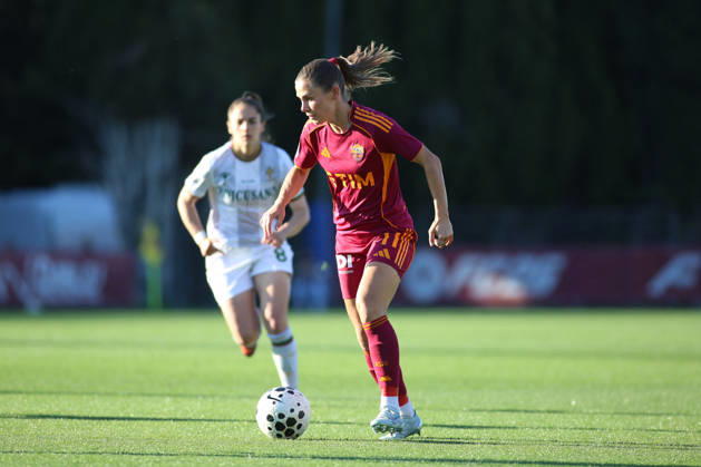 CALCIO - Serie A Femminile - AS Roma vs Ternana Women Emilie Haavi of AS Roma is in action during the Serie A Women Athora Fase a gironi - 20° between A.S. Roma Femminile vs Ternana , 02 May 2026 at the Tre Fontane Stadium, Roma Italy Rome Italy Copyright: xIPAxSport ABACAx