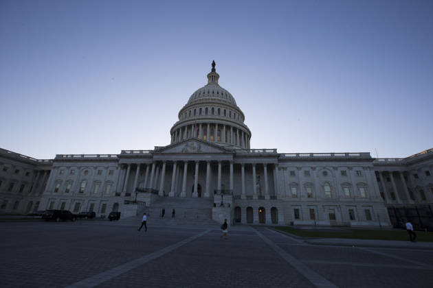 October 3, 2017 - Washington, District Of Columbia, USA - The flag of the United States of America flies at half-staff above the United States Capitol Building a day after the deadliest mass shooting in American history in Las Vegas, Nevada. Copyright: xAlexxEdelmanx