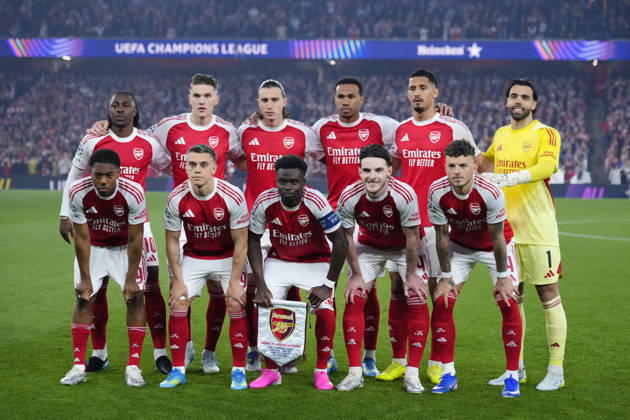 Arsenal FC v Atletico de Madrid - UEFA Champions League LONDON, UNITED KINGDOM - MAY 5: Arsenal line up during the UEFA Champions League 2025 26 Semi Final Second Leg match between Arsenal FC and Atletico de Madrid at Arsenal Stadium on May 5, 2026 in London, United Kingdom. Jose Hernandez Anadolu London United Kingdom. Editorial use only. Please get in touch for any other usage. Copyright: x2026xAnadoluxJosexHernandezx
