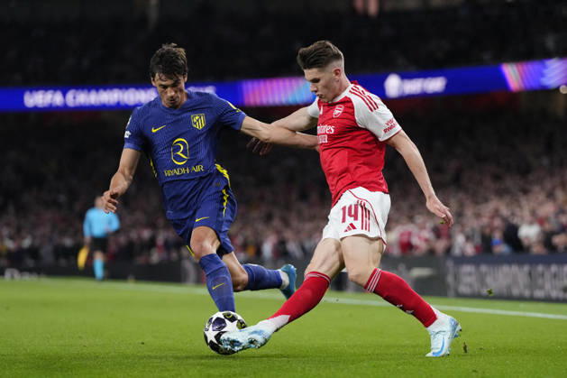 Arsenal FC v Atletico de Madrid - UEFA Champions League LONDON, UNITED KINGDOM - MAY 5: Viktor Gyokeres centre-forward of Arsenal and Sweden and Robin Le Normand centre-back of Atletico de Madrid and Spain compete for the ball during the UEFA Champions League 2025 26 Semi Final Second Leg match between Arsenal FC and Atletico de Madrid at Arsenal Stadium on May 5, 2026 in London, United Kingdom. Jose Hernandez Anadolu London United Kingdom. Editorial use only. Please get in touch for any other usage. Copyright: x2026xAnadoluxJosexHernandezx