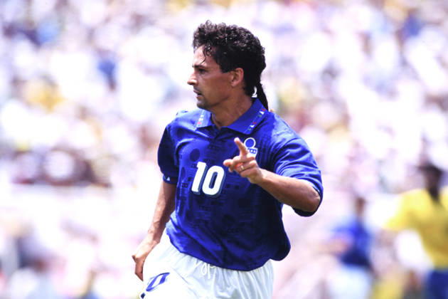 BAGGIO Roberto Team Italien WM Finale 1994 ROSE BOWL Stadion Pasadena FIFA Fussball Weltmeisterschaften 1994 in USA Spiel Finale Fussball WM 1994 Brasilien - Italien am 17.07.1994 in Pasadena Copyright: xLacixPerenyix