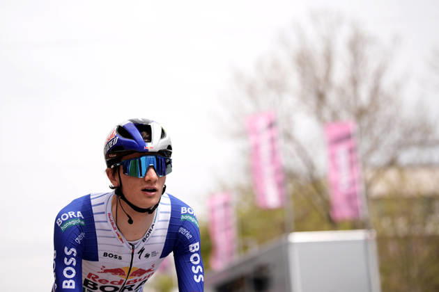 Italy™s Giulio Pellizzari of Red Bull - Bora - Hansgrohe during Stage 2 of the Giro d™Italia, from Burgas to Veliko Tarnovo, Bulgaria, Saturday, May 9, 2026. Copyright: xMarcoxAlpozzi LaPressex