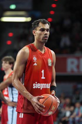 Oscar da Silva (FC Bayern Basketball, 01) beim Freiwurf, GER, FC Bayern Basketball vs. EWE Baskets Oldenburg, Basketball, easycredit Basketball Bundesliga, 34. Spieltag, Saison 2025 2026, 10.05.2026, GER, FC Bayern Basketball vs. EWE Baskets Oldenburg, Basketball, easycredit Basketball Bundesliga, 34. Spieltag, Saison 2025 2026, 10.05.2026 Muenchen Copyright: xEibner-Pressefoto JennixMaulx EP_JML