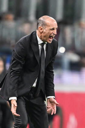 CALCIO - Serie A - AC Milan vs Atalanta BC Photo by IPA ABACAPRESS.COM84554150 - Head Coach Massimiliano Allegri of AC Milan react during the Italian Serie A football match between AC Milan and Atalanta BC on 10 of May 2026 at Giuseppe Meazza San Siro Siro stadium in Milan, Italy. Credit: Tiziano Ballabio Milan Italy Copyright: xIPAxSport ABACAx