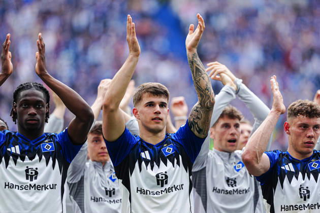 Luka Vuskovic (Hamburger SV, 44) GER, Hamburger SV vs. SC Freiburg, Fussball, 1. Bundesliga, Spieltag 33, Saison 2025 2026, 10.05.2026 DFL REGULATIONS PROHIBIT ANY USE OF PHOTOGRAPHS AS IMAGE SEQUENCES AND OR QUASI-VIDEO GER, Hamburger SV vs. SC Freiburg, Fussball, 1. Bundesliga, Spieltag 33, Saison 2025 2026, 10.05.2026 Hamburg Copyright: xEibner-Pressefoto MarcelxvonxFehrnx EP_MFN