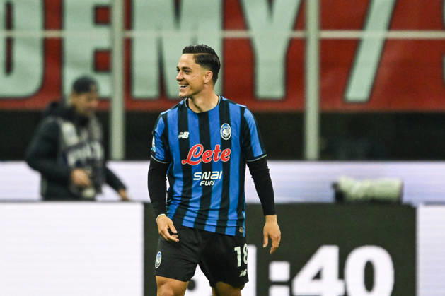 CALCIO - Serie A - AC Milan vs Atalanta BC Photo by IPA ABACAPRESS.COM84554153 - Giacomo Raspadori of Atalanta BC celebrating after a goal during the Italian Serie A football match between AC Milan and Atalanta BC on 10 of May 2026 at Giuseppe Meazza San Siro Siro stadium in Milan, Italy. Credit: Tiziano Ballabio Milan Italy Copyright: xIPAxSport ABACAx