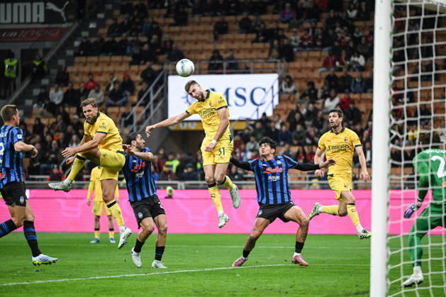 CALCIO - Serie A - AC Milan vs Atalanta BC Photo by IPA ABACAPRESS.COM84554559 - Strahinja Pavlovic of AC Milan in action during the Italian Serie A football match between AC Milan and Atalanta BC on 10 of May 2026 at Giuseppe Meazza San Siro Siro stadium in Milan, Italy. Credit: Tiziano Ballabio Milan Italy Copyright: xIPAxSport ABACAx