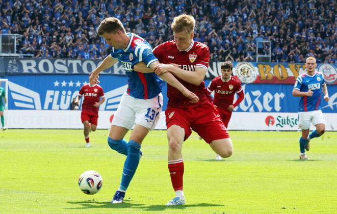 09.05.26 FC Hansa Rostock - VfB Stuttgart II Deutschland, Rostock, 09.05.2026, Fussball, 3. Liga, Saison 2025 2026, FC Hansa Rostock - VfB Stuttgart II: Maximilian Herwerth (VfB Stuttgart II).