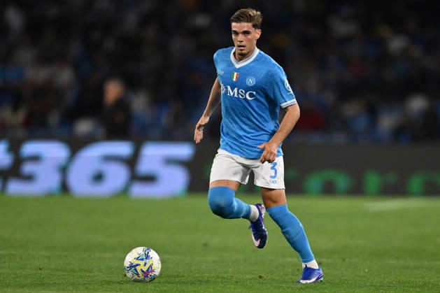 CALCIO - Serie A - SSC Napoli vs Bologna FC Photo by IPA ABACAPRESS.COM84589544 - Miguel Gutierrez of S.S.C. Napoli is in action during the 36th day of the Serie A Championship between S.S.C. Napoli and Bologna F.C. at the Diego Armando Maradona Stadium on May 11, 2026 in Naples, Italy. Naples Italy  Copyright: xIPAxSport ABACAx