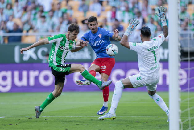 Real Betis V Elche CF - La Liga EA Sports Andre Silva of Elche CF hits the ball during the La Liga EA Sports match between Real Betis and Elche CF at La Cartuja Stadium in Seville, Spain, on May 12, 2026. Seville Spain Copyright: xJosexLuisxContrerasx originalFilename:joseluiscontreras-realbeti260512_nprKQ