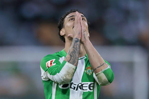 Real Betis V Elche CF - La Liga EA Sports Antony Matheus dos Santos of Real Betis reacts to a missed opportunity during the La Liga EA Sports match between Real Betis and Elche CF at La Cartuja Stadium in Seville, Spain, on May 12, 2026. Seville Spain Copyright: xJosexLuisxContrerasx originalFilename:joseluiscontreras-realbeti260512_npSUs