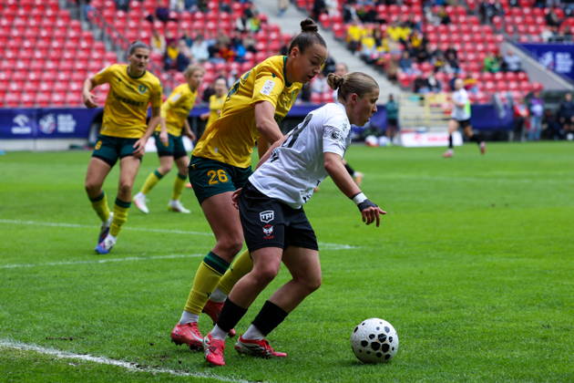 Tychy 16.05.2026. Pilka nozna ORLEN Puchar Polski kobiet sezon 2025 2026 final mecz: KKS Czarni Antrans Sosnowiec - GKS Katowice --- Football ORLEN Polish Cup season 2025 2026 final game match: KKS Czarni Antrans Sosnowiec - GKS Katowice nz Zuzanna Witek, Marcjanna Zawadzka, Fot. Michal Gaciarz Arena Akcji NEWSPIX.PL --- newspix.pl