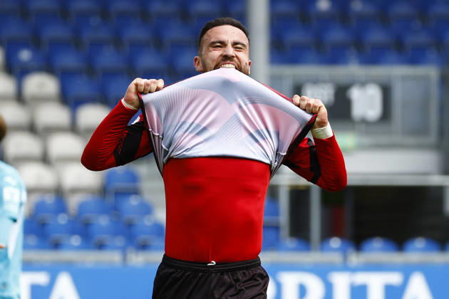 16.05.2026, xavx, Fussball 3.Liga, SV Wehen Wiesbaden - TSG Hoffenheim U23 v.l. Fatih Kaya (SV Wehen Wiesbaden) enttaeuscht, enttaeuscht schauend, dissapointed nach vergebener Torchance. (DFL DFB REGULATIONS PROHIBIT ANY USE OF PHOTOGRAPHS as IMAGE SEQUENCES and or QUASI-VIDEO) Wiesbaden