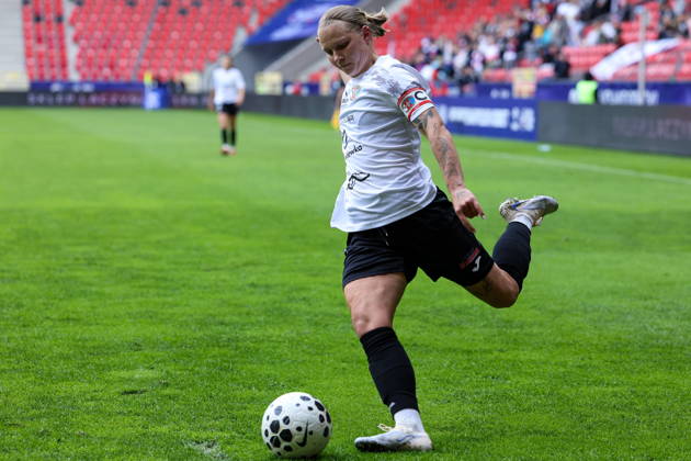 Tychy 16.05.2026. Pilka nozna ORLEN Puchar Polski kobiet sezon 2025 2026 final mecz: KKS Czarni Antrans Sosnowiec - GKS Katowice --- Football ORLEN Polish Cup season 2025 2026 final game match: KKS Czarni Antrans Sosnowiec - GKS Katowice nz Klaudia Milek, Fot. Michal Gaciarz Arena Akcji NEWSPIX.PL --- newspix.pl