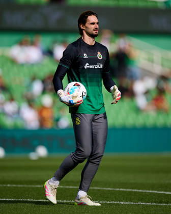 Racing Santander v Real Valladolid - LaLiga Hypermotion Jokin Ezkieta of Real Racing Club de Santander looks on prior to the LaLiga Hypermotion match between Racing Santander and Real Valladolid at Campos de de El Sardinero on May 16, 2026, in Santander, Spain. Santander Campos de Sport de El Sardinero Santander Spain RL_RCGSvRVALL_000007 Copyright: xRicardoxLarreinax