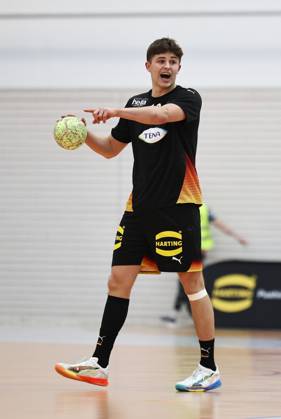 GER, Handball, U20 Deutschland vs U20 Norwegen, maennlich 16.05.2026, Erfurt, Riethsporthalle, GER, Handball, Testspiel im Rahmen der Vorbereitungen auf die U20 Europameisterschaft U20 Nationalmannschaft maennlich U20 Deutschland - U20 Norwegen im Bild Rasmus Ankermann (Deutschland)