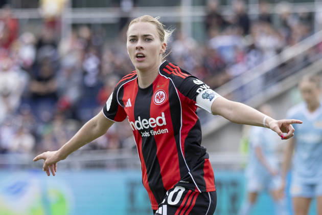 Google Pixel Frauen Bundesliga: Eintracht Frankfurt - 1. FC Union Berlin, 17.05.2026 Laura Freigang (Eintracht Frankfurt 10) bejubelt feiert ihr Tor zum 1:2, Freisteller, Portrait Porträt, Eintracht Frankfurt - 1. FC Union Berlin, Frankfurt, Stadion am Brentanobad, 17.5.2026 Copyright: xBEAUTIFULxSPORTS Gawlikx