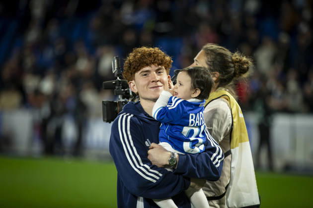 FOOTBALL : Racing de Strasbourg vs AS Monaco FC - Ligue 1 McDonald s - 17 05 2026 cÃ lÃ bration de l Ã quipe de Racing Strasbourg avec ses supporters Valentin Barco 32 (Racing Strasbourg)  Copyright: xx