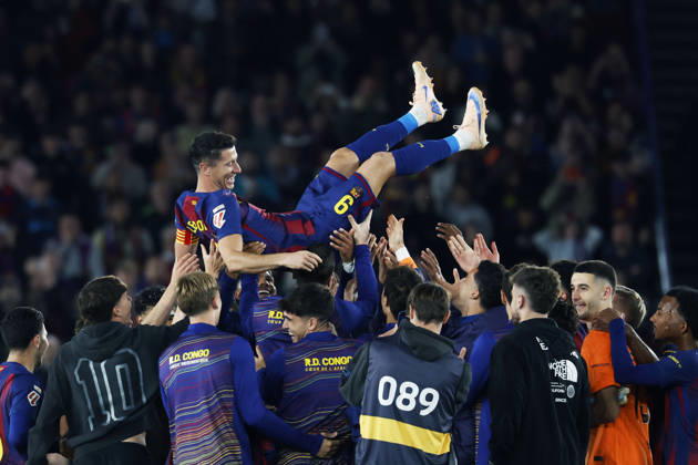 Robert Lewandowski (Barcelona), MAY 17, 2026 - Football Soccer : Spanish La Liga EA Sports match between FC Barcelona, Barca 3-1 Real Betis Balompie at Spotify Camp Nou in Barcelona, Spain. Noxthirdxpartyxsales  aflo_330908385