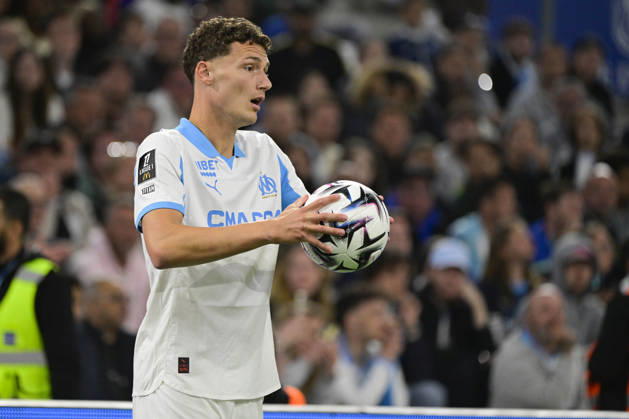 FOOTBALL : Olympique de Marseille VS Stade Rennais FC - Ligue 1 McDonald s - 17 05 2026 Benjamin Pavard (OM) - Ligue 1 McDonald™s match between Olympique de Marseille and Stade Rennais FC on May 17, 2026 at the Orange Velodrome Stadium in Marseille. MarseilleFrance Copyright: xWilliamxCannarellax