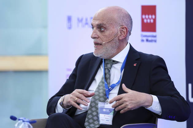 May 21, 2026, Madrid, Madrid, Spain: Javier Tebas, president of LaLiga, participates in a discussion on â€oeTechnology, Piracy, and Artificial Intelligence in Sports†during the ISDE Sports Convention at the Official College of Architects of Madrid on May 21, 2026, in Madrid, Spain. Madrid Spain - ZUMAa181 20260521_zaa_a181_003 Copyright: xIrinaxR.xHipolitox