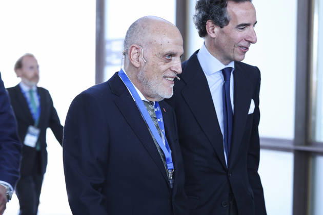 May 21, 2026, Madrid, Madrid, Spain: Javier Tebas, president of LaLiga, attends a talk on â€oeTechnology, Piracy, and Artificial Intelligence in Sports†during the ISDE Sports Convention at the Official College of Architects of Madrid on May 21, 2026, in Madrid, Spain. Madrid Spain - ZUMAa181 20260521_zaa_a181_015 Copyright: xIrinaxR.xHipolitox