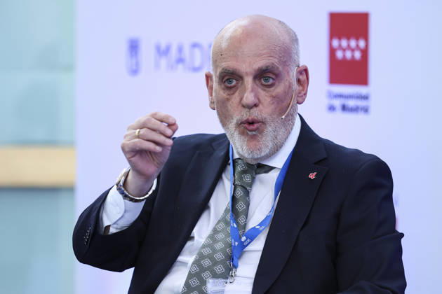 May 21, 2026, Madrid, Madrid, Spain: Javier Tebas, president of LaLiga, participates in a discussion on â€oeTechnology, Piracy, and Artificial Intelligence in Sports†during the ISDE Sports Convention at the Official College of Architects of Madrid on May 21, 2026, in Madrid, Spain. Madrid Spain - ZUMAa181 20260521_zaa_a181_016 Copyright: xIrinaxR.xHipolitox